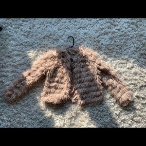 Faux Fur Fringe Jacket